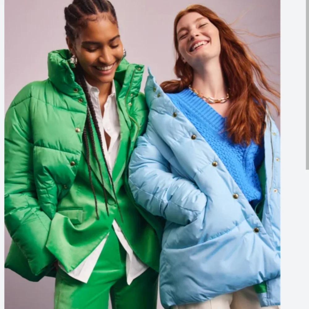 J. Crew Blue Puffer Coat